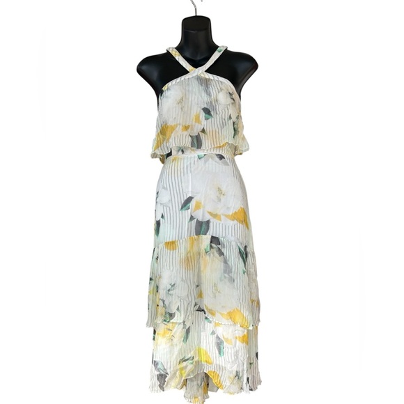 Anthropologie women’s Garden Party Dress Floral Ruffle Size 12 midi preloved - Picture 8 of 14